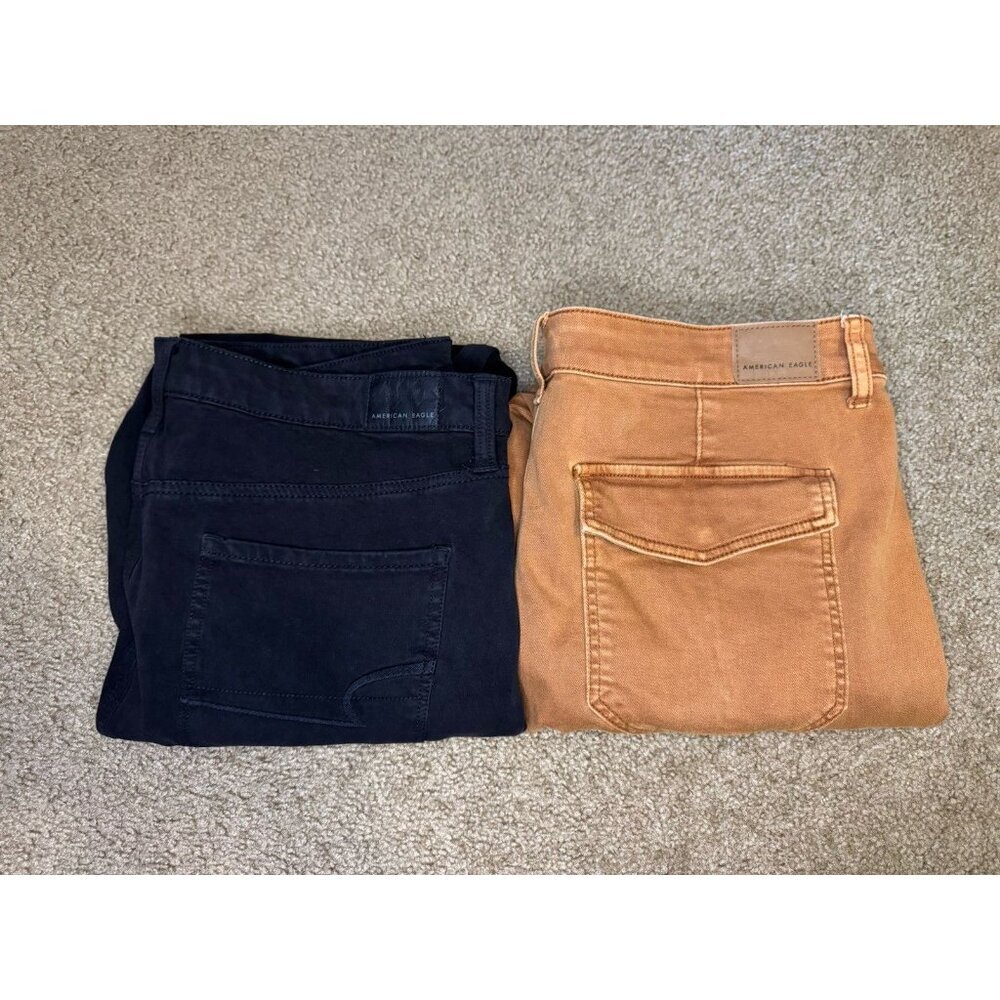 AMERICAN EAGLE Hi-Rise Jegging Jeans Stretch Distressed Sz 16 Lot Of 2